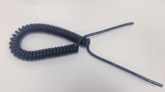 7core 9core 12core PUR Spiral Cable Wire Coiled Cable for Robot Control 