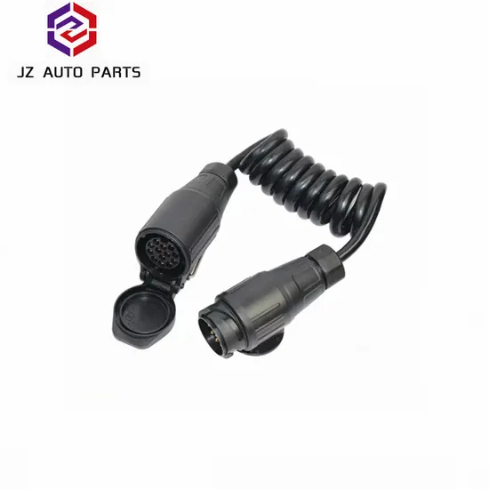 Towing Connector Accessories Copper Spiral Coil Cable 13core Trailer Cable for Truck RV Trailer 
