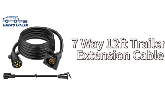 7 Way Trailer Plug Extension Cord 12 Feet Heavy Duty 7 Pin Wiring Harness Cable 10